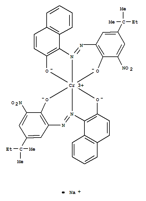 Chromate(1-),bis[1-[2-[5-(1,1-dimethylpropyl)-2-(hydroxy-kO)-3-nitrophenyl]diazenyl-kN1]-2-naphthalenolato(2-)-kO]-, sodium (1:1)