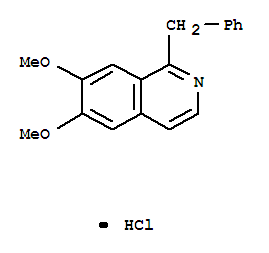 Isoquinoline,6,7-dimethoxy-1-(phenylmethyl)-, hydrochloride (1:1) cas  5833-01-2