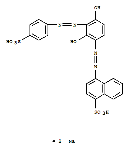 1-Naphthalenesulfonicacid, 4-[2-[2,4-dihydroxy-3-[2-(4-sulfophenyl)diazenyl]phenyl]diazenyl]-,sodium salt (1:2)