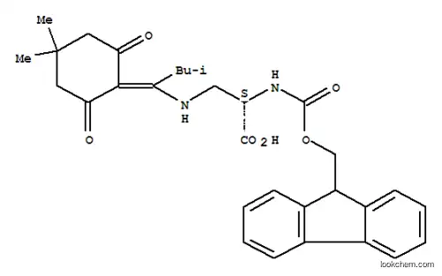 Molecular Structure of 607366-20-1 (Fmoc-3-[[1-(4,4-Dimethyl-2,6-dioxocyclohexylidene)-3-methylbutyl]amino]-L-alanine)