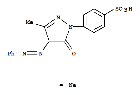 Benzenesulfonic acid,4-[4,5-dihydro-3-methyl-5-oxo-4-(2-phenyldiazenyl)-1H-pyrazol-1-yl]-, sodiumsalt (1:1)