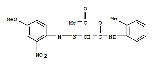 Butanamide,2-[2-(4-methoxy-2-nitrophenyl)diazenyl]-N-(2-methylphenyl)-3-oxo-(6371-96-6)