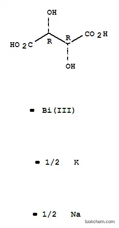 Molecular Structure of 63732-98-9 (butanedioate, 2,3-dihydroxy-, (2R,3R)-, dibismuth(3+) potassium sodium salt)