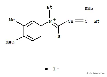 Molecular Structure of 63816-01-3 (3-ethyl-6-methoxy-5-methyl-2-[2-(methylthio)but-1-enyl]benzothiazolium iodide)