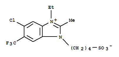 1H-Benzimidazolium,6-chloro-1-ethyl-2-methyl-3-(4-sulfobutyl)-5-(trifluoromethyl)-, inner salt