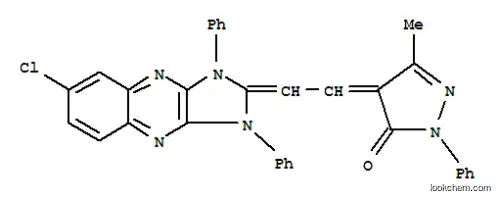 Molecular Structure of 63834-90-2 (4-[(6-chloro-1,3-dihydro-1,3-diphenyl-2H-imidazo[4,5-b]quinoxalin-2-ylidene)ethylidene]-2,4-dihydro-5-methyl-2-phenyl-3H-pyrazol-3-one)