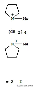 Molecular Structure of 63886-23-7 (Pyrrolidinium,1,1'-(1,4-butanediyl)bis[1-methyl-, diiodide (9CI))