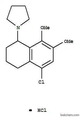 Molecular Structure of 63886-28-2 (1-(5-chloro-7,8-dimethoxy-1,2,3,4-tetrahydronaphthalen-1-yl)pyrrolidine hydrochloride)