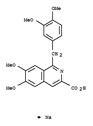 3-Isoquinolinecarboxylicacid, 1-[(3,4-dimethoxyphenyl)methyl]-6,7-dimethoxy-, sodium salt (1:1)