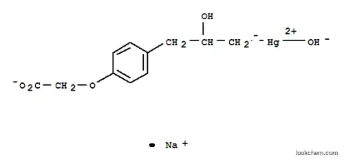 Molecular Structure of 63907-33-5 (sodium {3-[4-(carboxylatomethoxy)phenyl]-2-hydroxypropyl}mercury hydrate)