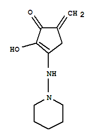 2-Cyclopenten-1-one,2-hydroxy-5-methylene-3-(1-piperidinylamino)-