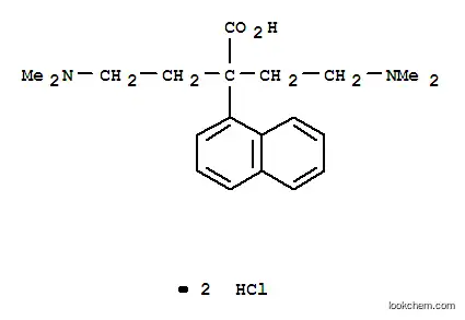Molecular Structure of 6394-74-7 (1-Naphthaleneaceticacid, a,a-bis[2-(dimethylamino)ethyl]-, hydrochloride (1:2))
