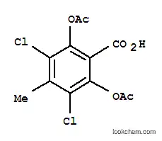 Molecular Structure of 63980-09-6 (2,6-Bis(acetyloxy)-3,5-dichloro-p-toluic acid)