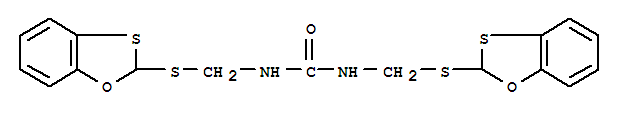 Urea,N,N'-bis[(1,3-benzoxathiol-2-ylthio)methyl]-