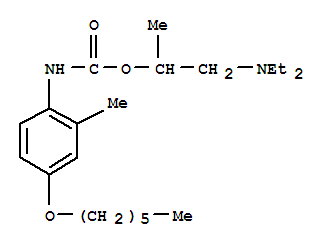 1-(diethylamino)propan-2-yl N-(4-hexoxy-2-methylphenyl)carbamate