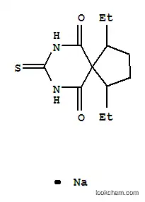 Molecular Structure of 63990-24-9 (sodium 1,4-diethyl-10-oxo-8-thioxo-7,9-diazaspiro[4.5]dec-6-en-6-olate)