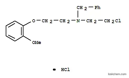 Molecular Structure of 63991-10-6 (N-benzyl-2-chloro-N-[2-(2-methoxyphenoxy)ethyl]ethanaminium chloride)
