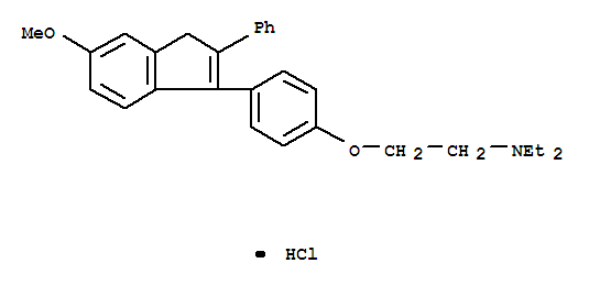 Ethanamine,N,N-diethyl-2-[4-(6-methoxy-2-phenyl-1H-inden-3-yl)phenoxy]-, hydrochloride(1:1)