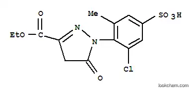 Molecular Structure of 6402-00-2 (1-(2-chloro-4-sulfo-6-methylphenyl)-5-pyrazolone-3-carboxylic acid ethyl ester)
