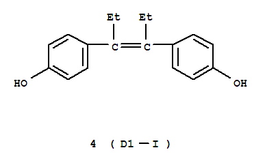 Phenol,4,4'-(1,2-diethyl-1,2-ethenediyl)bis-, tetraiodo deriv. (9CI)