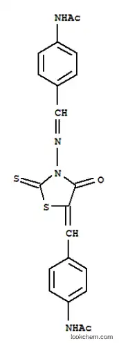 Molecular Structure of 64058-89-5 (N-[4-[[3-[[[4-(Acetylamino)phenyl]methylene]amino]-4-oxo-2-thioxothiazolidin-5-ylidene]methyl]phenyl]acetamide)