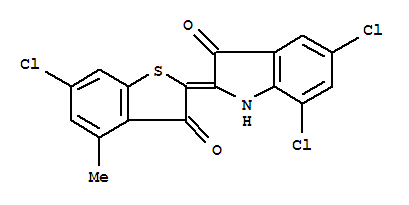 3H-Indol-3-one,5,7-dichloro-2-(6-chloro-4-methyl-3-oxobenzo[b]thien-2(3H)-ylidene)-1,2-dihydro-