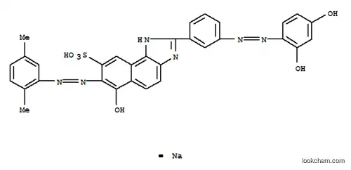 Molecular Structure of 6406-39-9 (6-Hydroxy-2-[3-[(2,4-dihydroxyphenyl)azo]phenyl]-7-[(2,5-dimethylphenyl)azo]-1H-naphth[1,2-d]imidazole-8-sulfonic acid sodium salt)