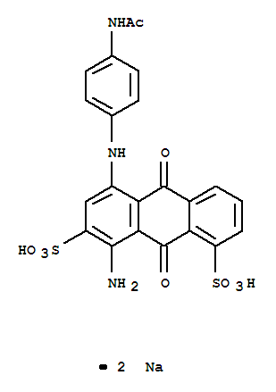 1,7-Anthracenedisulfonicacid, 5-[[4-(acetylamino)phenyl]amino]-8-amino-9,10-dihydro-9,10-dioxo-, sodiumsalt (1:2)