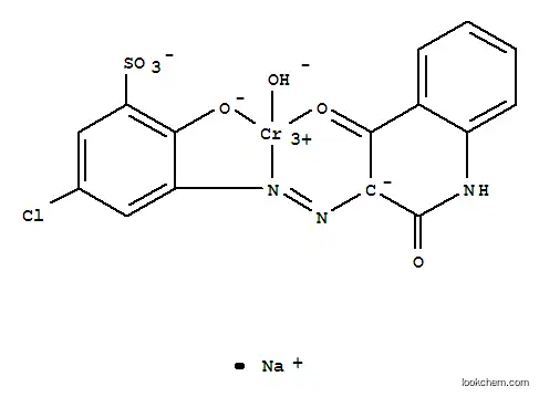Molecular Structure of 6408-34-0 (sodium [5-chloro-2-hydroxy-3-[(1,2,3,4-tetrahydro-2,4-dioxoquinolin-3-yl)azo]benzene-1-sulphonato(3-)]hydroxychromate(1-))