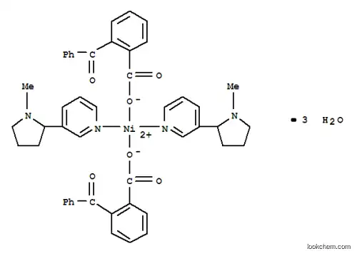 Molecular Structure of 64092-23-5 (nickel(2+) bis[2-(phenylcarbonyl)benzoate] - 3-(1-methylpyrrolidin-2-yl)pyridine (1:2) trihydrate)
