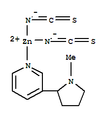 Zinc,[3-(1-methyl-2-pyrrolidinyl)pyridine-N1]bis(thiocyanato-N)-, (S)- (9CI)