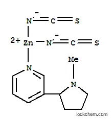 Molecular Structure of 64092-25-7 (zinc bis(thiocyanate) - 3-(1-methylpyrrolidin-2-yl)pyridine (1:1))