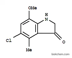 Molecular Structure of 6411-59-2 (4-methyl-5-chloro-7-methoxy-3-indolinone)