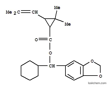 Molecular Structure of 6413-06-5 (1,3-benzodioxol-5-yl(cyclohexyl)methyl 2,2-dimethyl-3-(2-methylprop-1-en-1-yl)cyclopropanecarboxylate)
