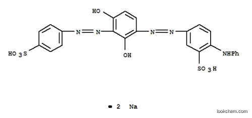 Molecular Structure of 6416-67-7 (disodium 5-[[2,4-dihydroxy-3-[(4-sulphonatophenyl)azo]phenyl]azo]-2-(phenylamino)benzenesulphonate)