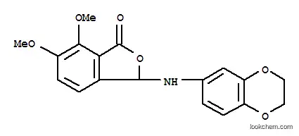 Molecular Structure of 64179-31-3 (3-(2,3-dihydro-1,4-benzodioxin-6-ylamino)-6,7-dimethoxy-2-benzofuran-1(3H)-one)