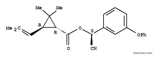 Molecular Structure of 64312-65-8 ((R)-cyano(3-phenoxyphenyl)methyl (1R,3R)-2,2-dimethyl-3-(2-methylprop-1-en-1-yl)cyclopropanecarboxylate)