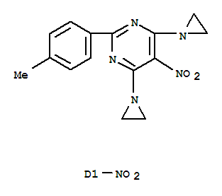 Pyrimidine,4,6-bis(1-aziridinyl)-2-(4-methylnitrophenyl)-5-nitro- (9CI)