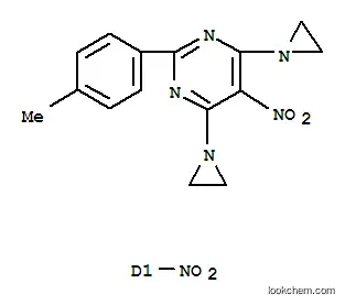 Molecular Structure of 64315-08-8 (4,6-diaziridin-1-yl-2-(4-methyl-2-nitro-phenyl)-5-nitro-pyrimidine)
