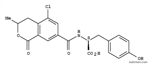 Molecular Structure of 64398-36-3 (L-Tyrosine, N-((5-chloro-3,4-dihydro-3-methyl-1-oxo-1H-2-benzopyran-7- yl)carbonyl)-)