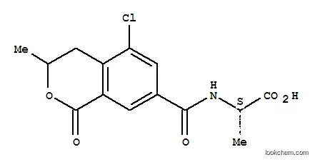 Molecular Structure of 64398-37-4 (N-[(5-chloro-3-methyl-1-oxo-3,4-dihydro-1H-isochromen-7-yl)carbonyl]-L-alanine)