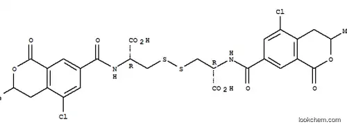 Molecular Structure of 64398-40-9 (L-Cystine,N,N'-bis[(5-chloro-3,4-dihydro-3-methyl-1-oxo-1H-2-benzopyran-7-yl)carbonyl]-)