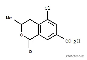Molecular Structure of 64398-43-2 (5-chloro-3-methyl-1-oxo-3,4-dihydro-1H-isochromene-7-carboxylic acid)