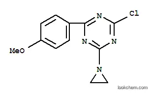 Molecular Structure of 64398-45-4 (2-(aziridin-1-yl)-4-chloro-6-(4-methoxyphenyl)-1,3,5-triazine)
