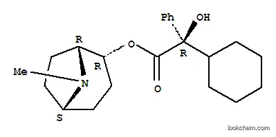 Molecular Structure of 64471-13-2 ((1R,2S,5S)-8-methyl-8-azabicyclo[3.2.1]oct-2-yl (2R)-cyclohexyl(hydroxy)phenylethanoate)