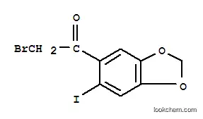 Molecular Structure of 64490-58-0 (2-bromo-1-(6-iodo-1,3-benzodioxol-5-yl)ethanone)