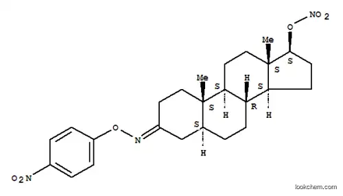 Molecular Structure of 64584-48-1 ((3Z,5alpha,17beta)-3-[(4-nitrophenoxy)imino]androstan-17-yl nitrate)
