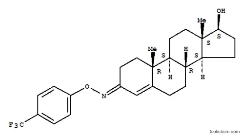 Molecular Structure of 64584-80-1 (17β-Hydroxyandrost-4-en-3-one O-(α,α,α-trifluoro-p-tolyl)oxime)