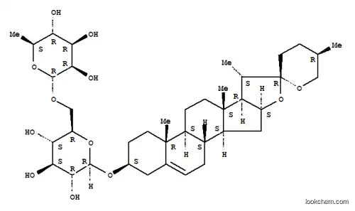 Molecular Structure of 64652-16-0 (b-D-Glucopyranoside, (3b,25R)-spirost-5-en-3-yl6-O-(6-deoxy-a-L-mannopyranosyl)-(9CI))
