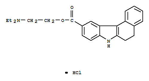 5H-Benzo[c]carbazole-10-carboxylicacid, 6,7-dihydro-, 2-(diethylamino)ethyl ester, hydrochloride (1:1)